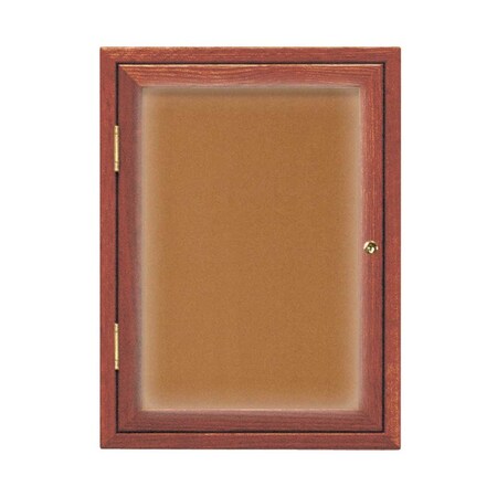United Visual Products Double Door Enclosed Radius EZ Tack Board, 60"x36", Header, Gold/Black UV7014EZ-BLACK-GOLD